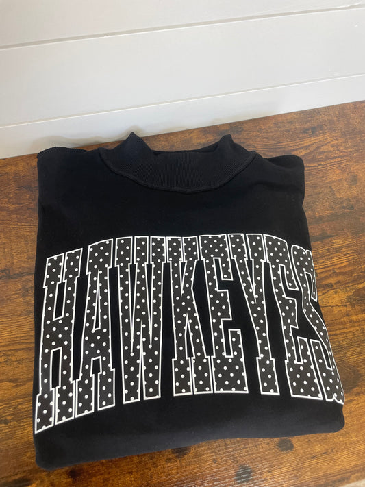 Hawkeyes Polka Dot Mockneck Oversized