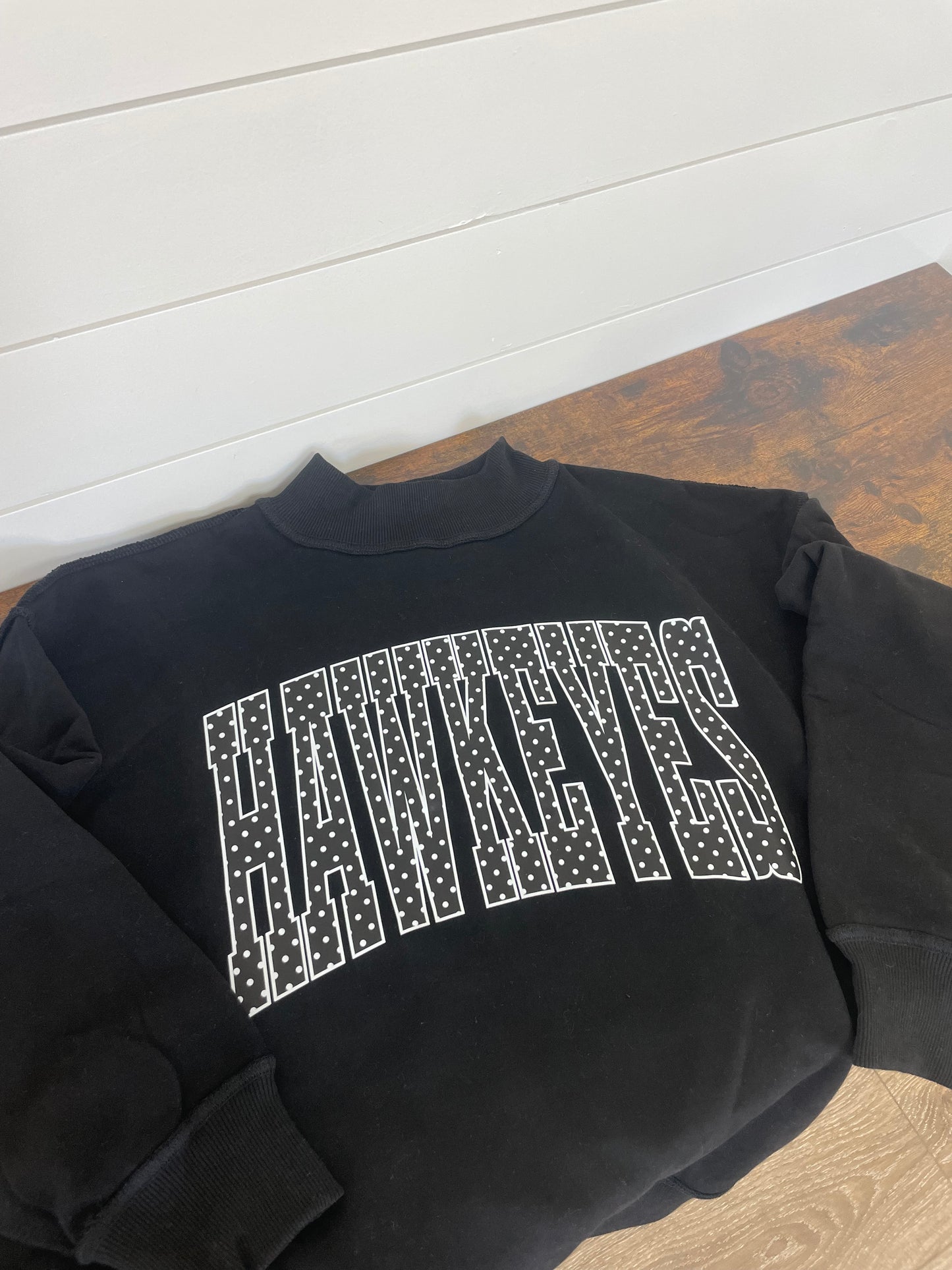 Hawkeyes Polka Dot Mockneck Oversized