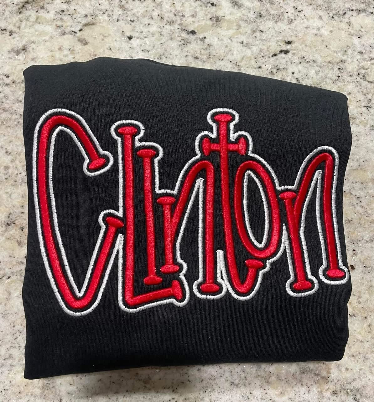 Clinton Puff Embroidered Crewneck