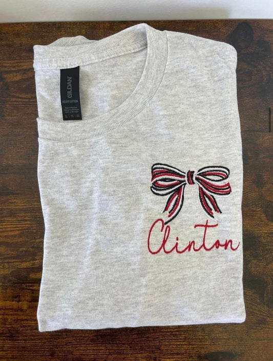 Clinton Bow Embroidered Shirt