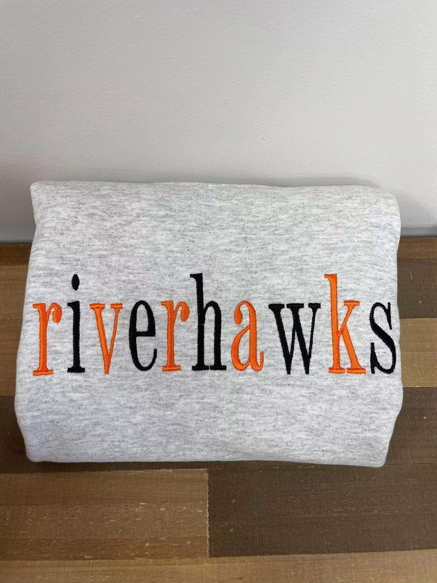 Riverhawks embroidered crewneck