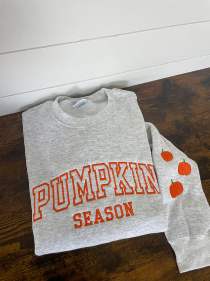 Pumpkin Season Embroidered Crewneck