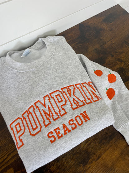 Pumpkin Season Embroidered Crewneck