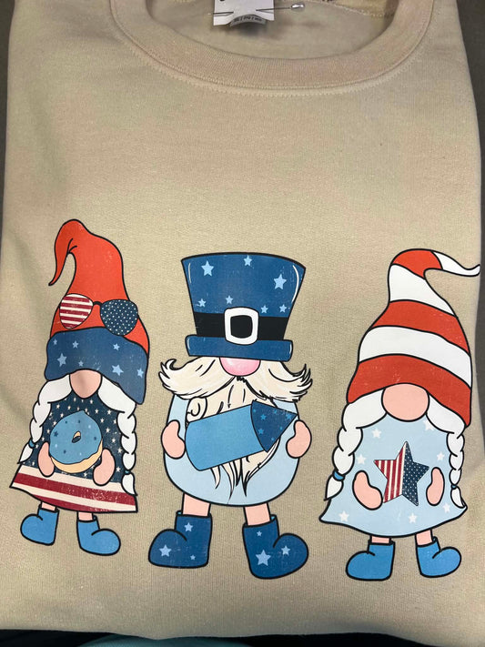 Sale Gnome patriotic crewneck 3XL