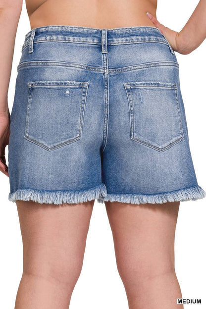 Mid Rise Jean Shorts