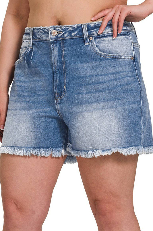 Mid Rise Jean Shorts
