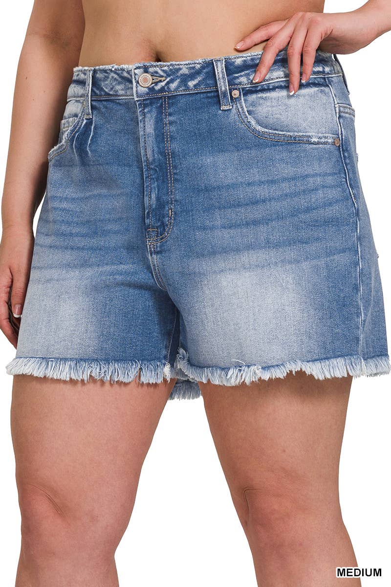Mid Rise Jean Shorts