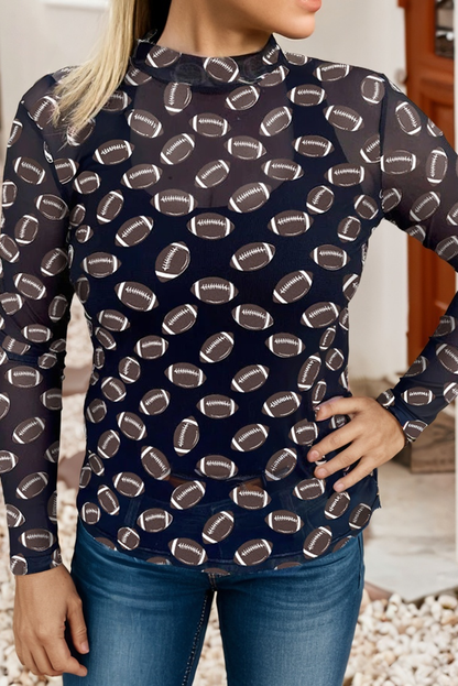 Football Mesh Layering Top