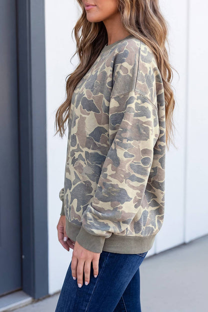 Camouflage Pullover Sweatshirt