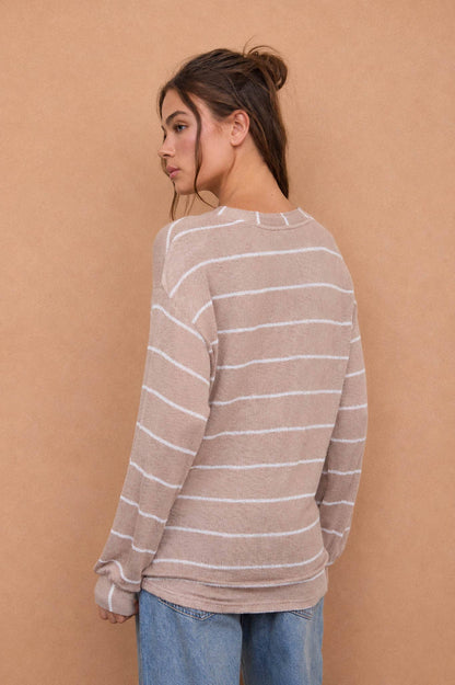 Tan Stripe Sweater