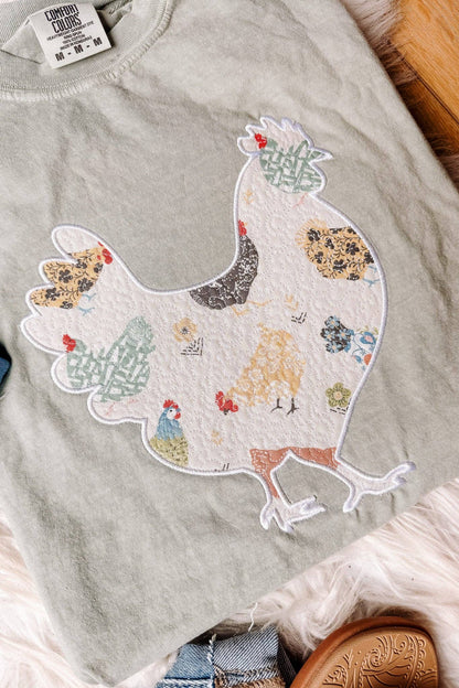 Chicken Embroidered Shirt