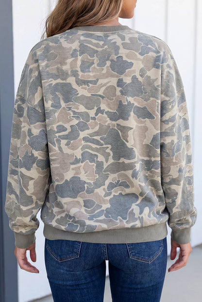 Camouflage Pullover Sweatshirt