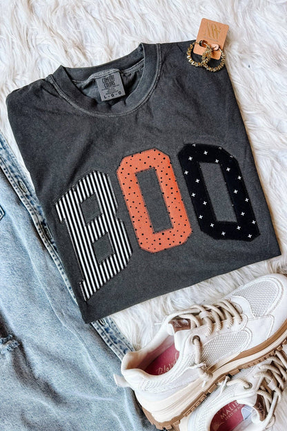 Boo dark grey embroidered shirt