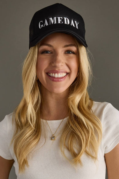 Black Game Day Trucker Hat