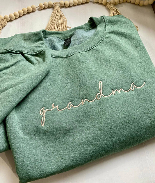 Embroidered Grandma Crewneck