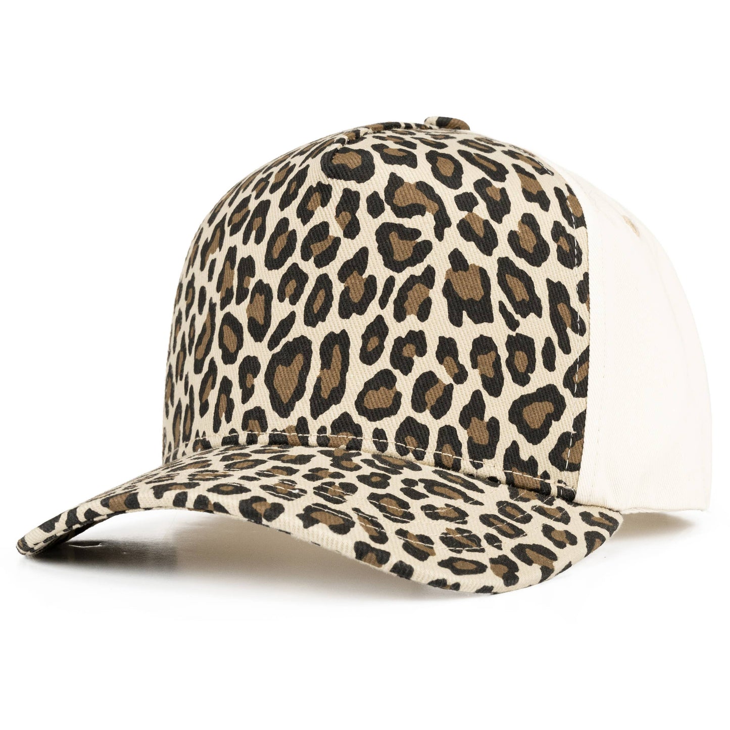 Leopard Criss-Cross Back Ponytail Hat