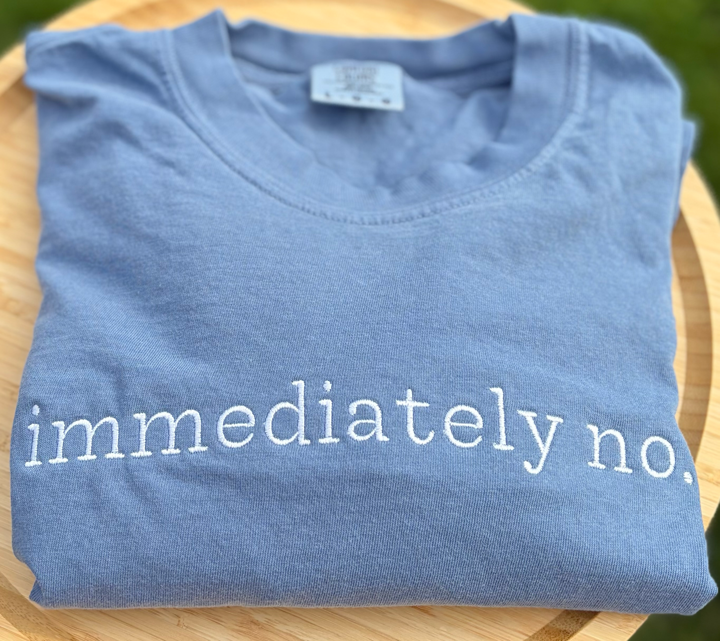 Immediately No Embroidered Shirt